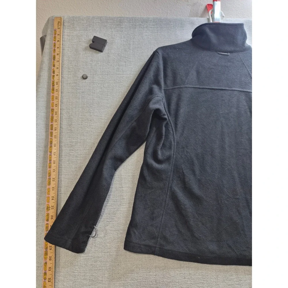 Columbia Interchange Fast Trek II Fleece Jacket Women L Black Mock Neck Full Zip